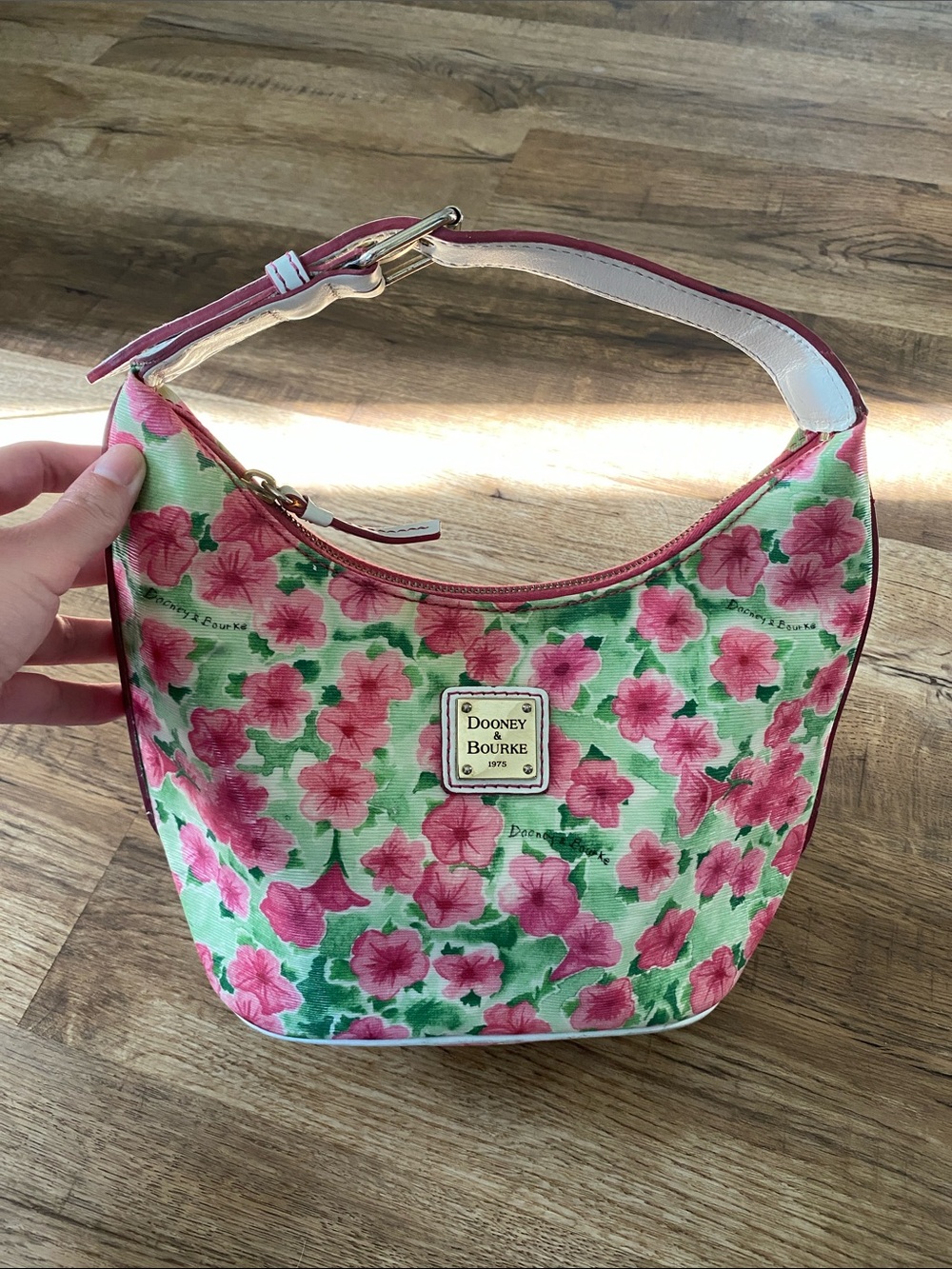 Dooney & Bourke Vintage Pink Petunia Shoulder Bag